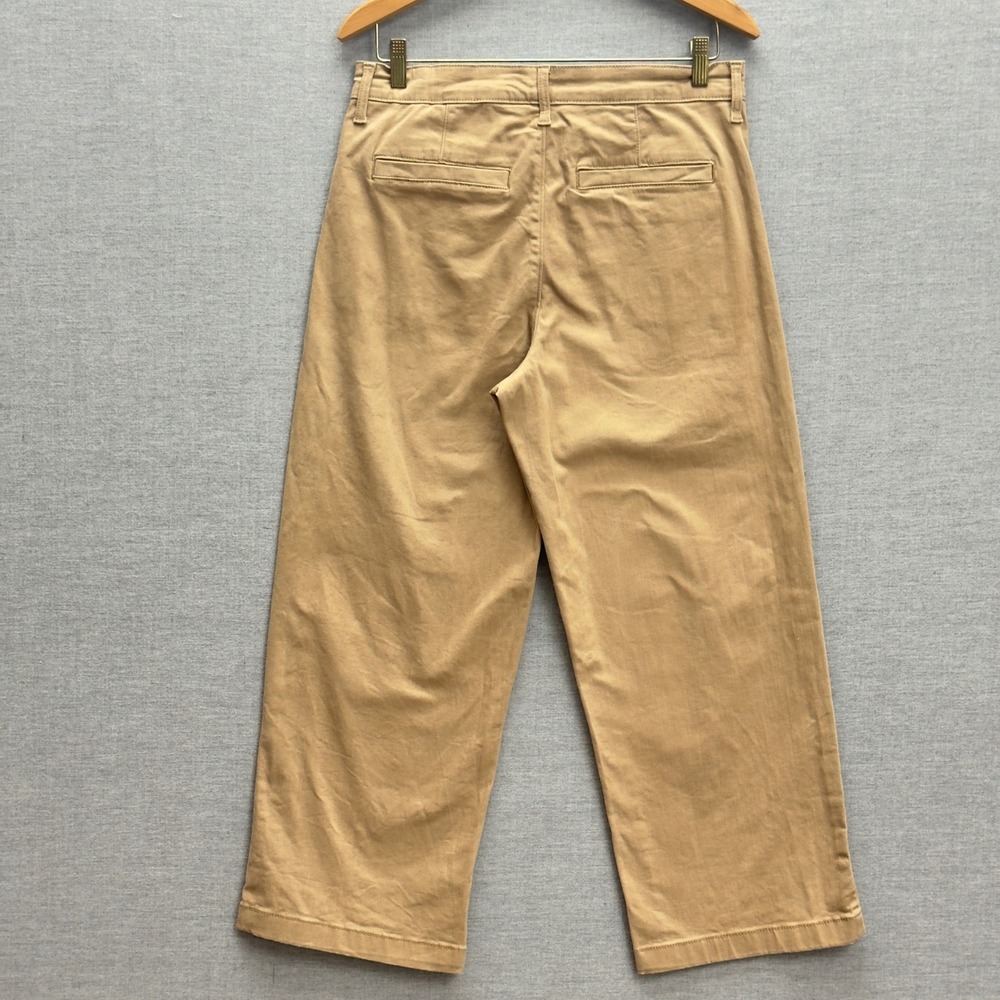 Ella Moss Womens Khaki Crop Pants‎ Casual Wide Leg Trousers Size 6 (31x26) - Picture 4 of 11